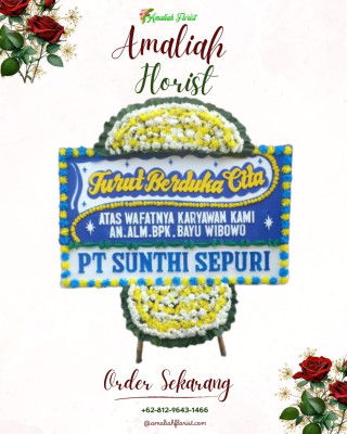 Papan Bunga Duka di Wongkaditi Timur